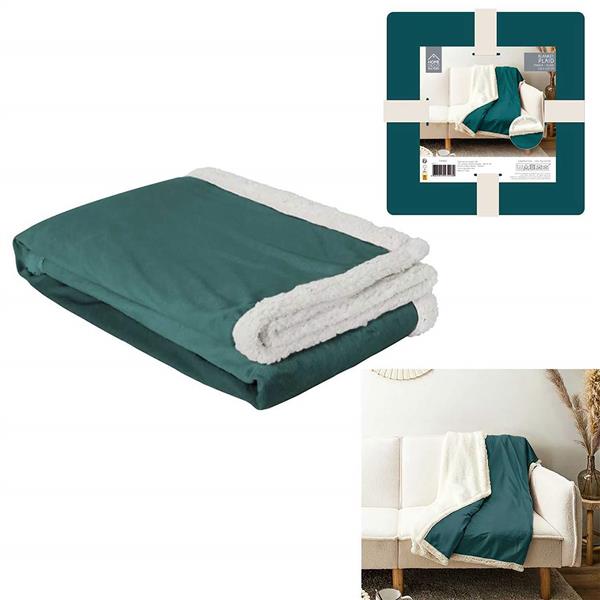 MaiUguali Plaid in Flanella con Pelliccia - immagine 2