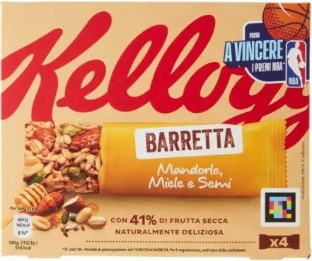 KELLOGG’S BARRETTA MANDORLE & MIELE 128GR - immagine 2