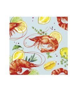 IHR Schonhuber Tovaglioli di Carta Delicious Shrimps Blue