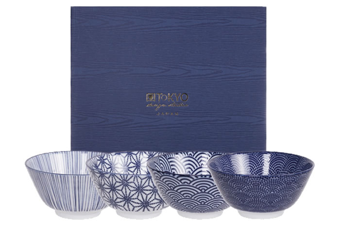 Tokyo Nippon Set 4 Ciotole Blue Piccole