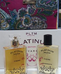 PLATINUM PARFUM CONFEZIONE REGALO TYARE PROFUMO 100 ML+DEODORANTE VETRO SPRAY 100ML+POCHETTE