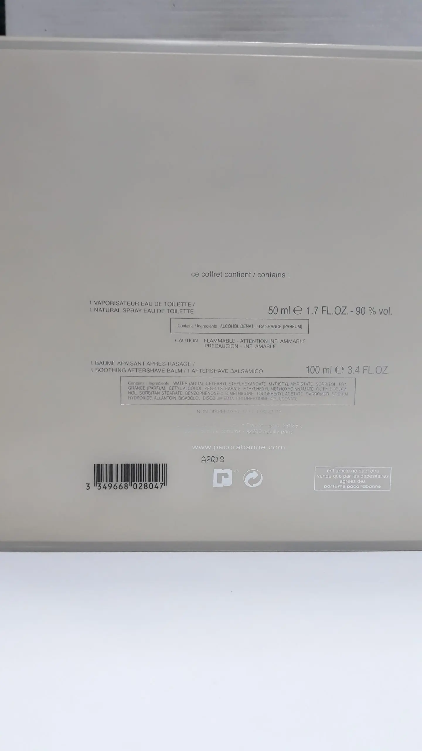 PACO RABANNE POUR HOMME CONFEZIONE REGALO EDT 50 ML+AS BALM 100 ML - immagine 4