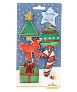 Set 5 Stampini in acciaio inox  per Biscotti di Natale