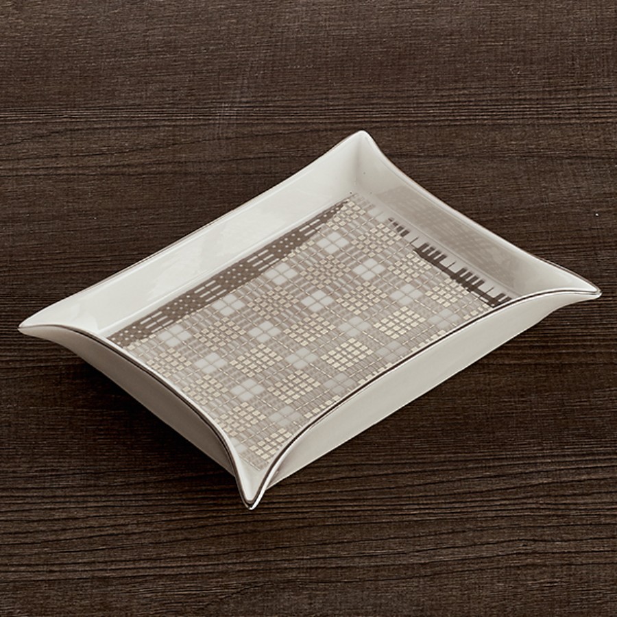 Marino Cristal Vuotatasca Tartan Platino Haute Couture - immagine 2