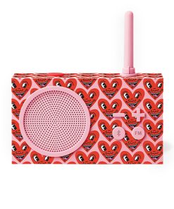 Lexon Radio e Speaker Bluetooth Tykho 3 Heart Pink Keith Haring 