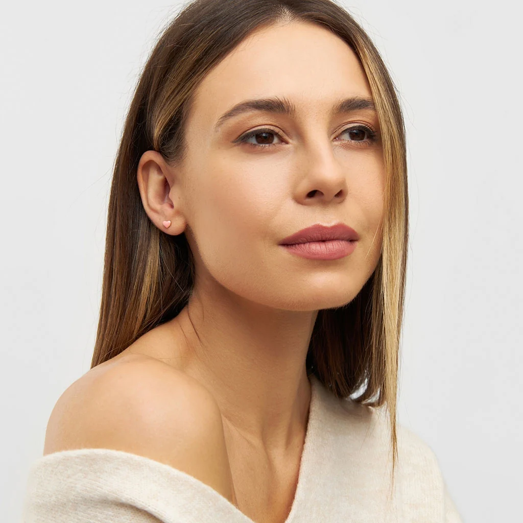 Lulu Copenhagen Orecchino Love U Corallo Placcato Oro - immagine 4