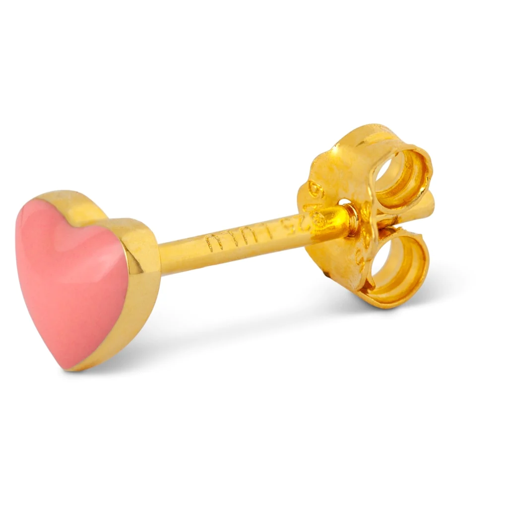 Lulu Copenhagen Orecchino Love U Corallo Placcato Oro - immagine 6
