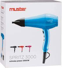 MUSTER ASCIUGACAPELLI PROFESSIONALE MUSTER 3000 COLORE AZZURRO