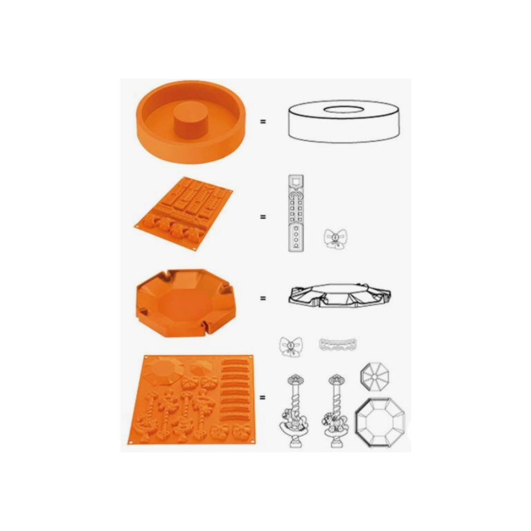 Stampo in Silicone “Carousel Merry Goes Round” – La Dolce Giostrina di Silikoma - immagine 3