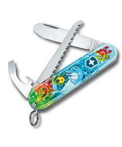 My First Victorinox: Coltello, Porta Badge & Libro per Bambini Delfino