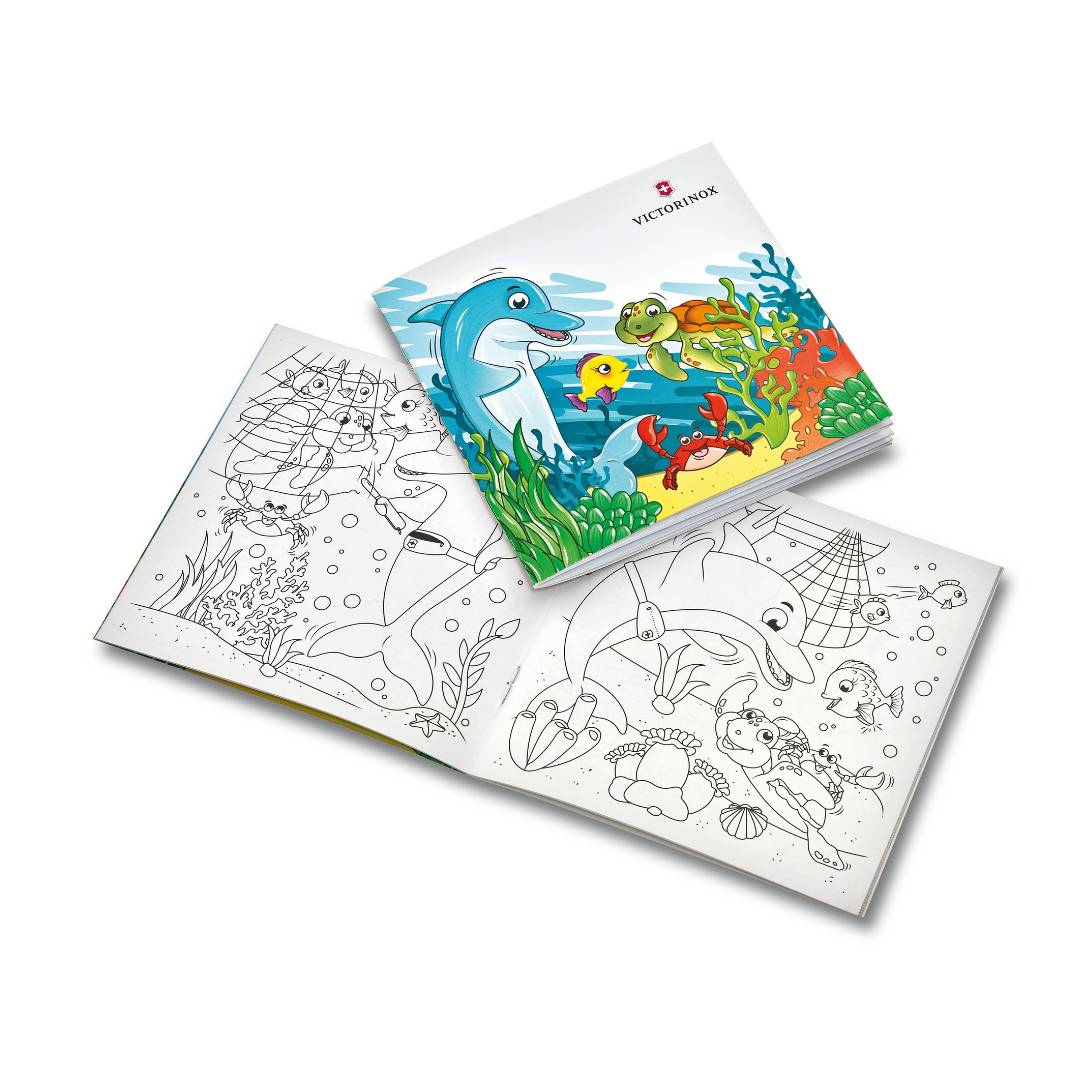 My First Victorinox: Coltello, Porta Badge & Libro per Bambini Delfino - immagine 8