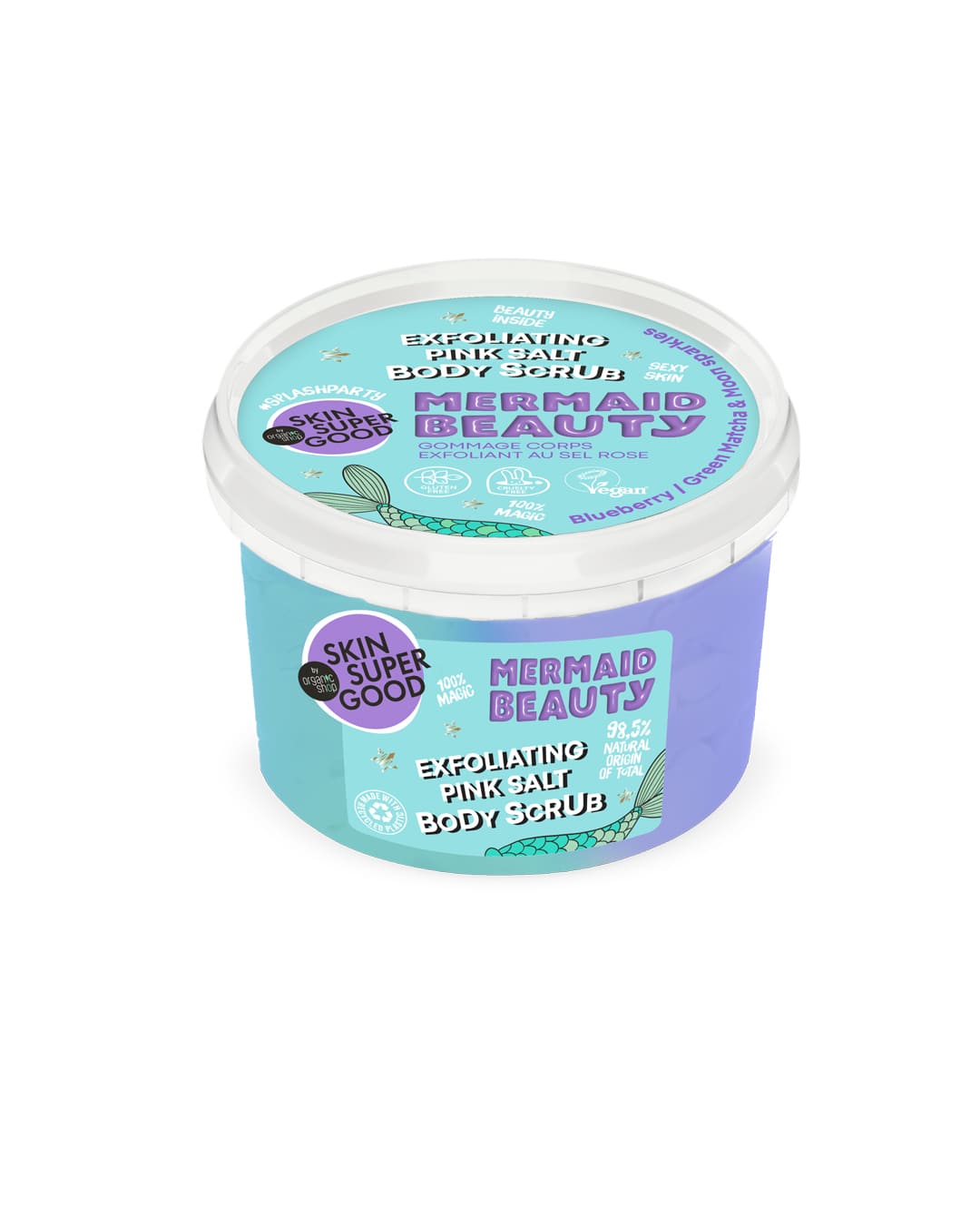 MERMAID BEAUTY PINK SALT BODY SCRUB skin super good - immagine 2