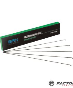 Raggi ruota bicicletta in acciaio inox misura 258 x 2 mm con nipples