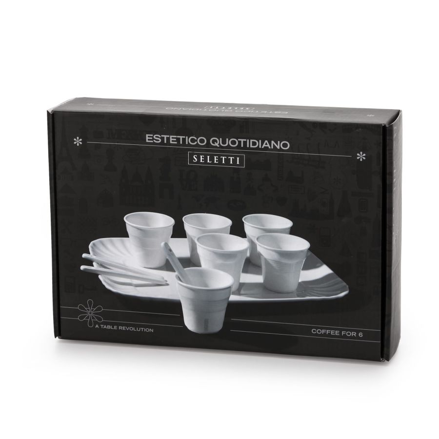 Seletti Estetico Quotidiano Set 6 Tazzine Caffè + Vassoio + 6 Palettine - immagine 3