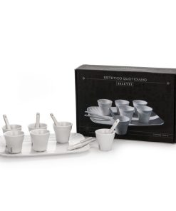 Seletti Estetico Quotidiano Set 6 Tazzine Caffè + Vassoio + 6 Palettine