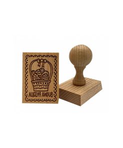 TIMBRO per BISCOTTI in legno “Le Facciotte” – Cestino di Buona Pasqua