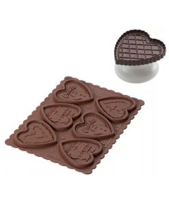 Timbro Biscotto & Stampi in Silicone per Biscotti “Cookie Heart Slim”