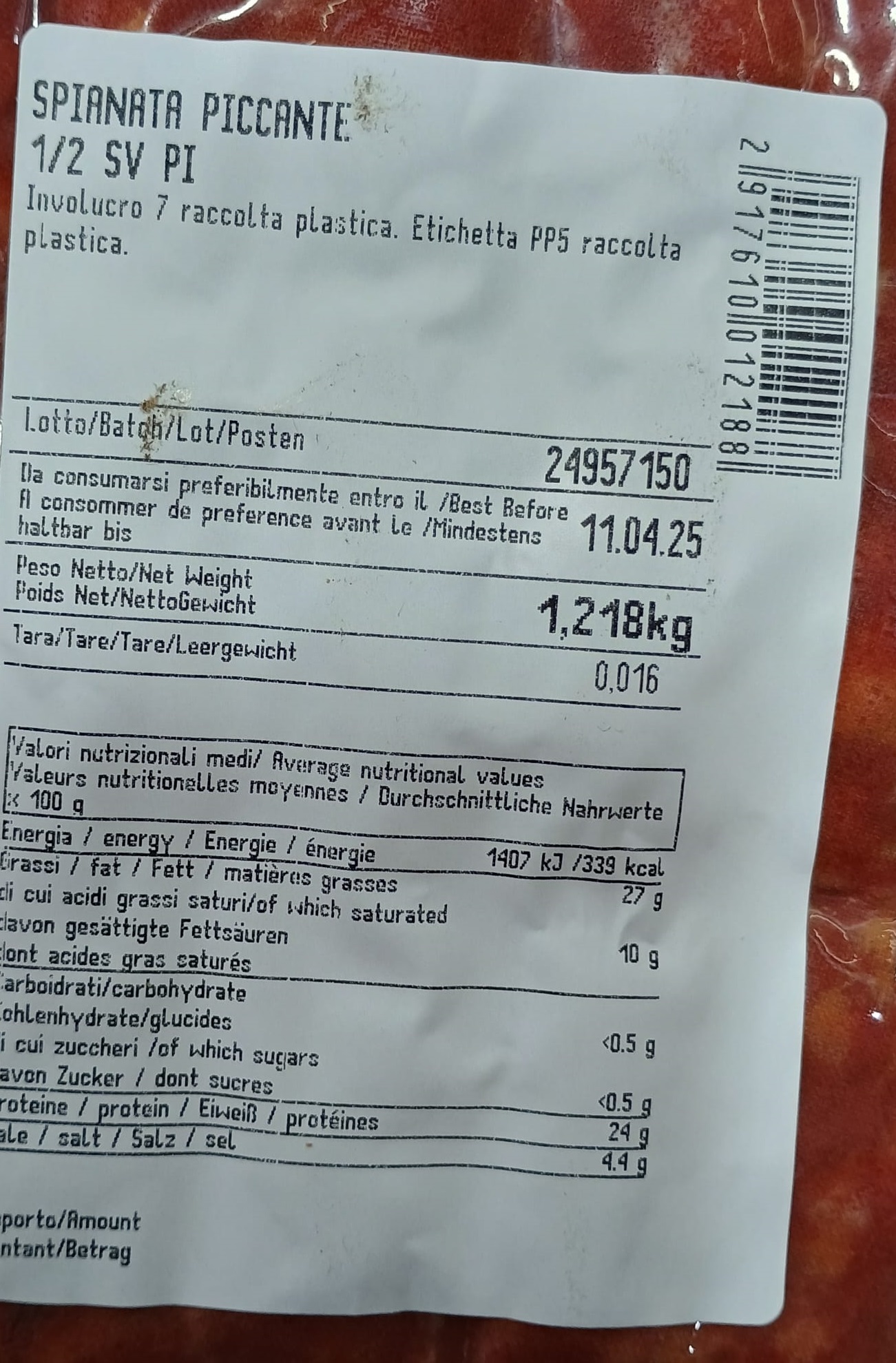 Spianata Romana Piccante CLAI 1.2kg c.a. - immagine 4