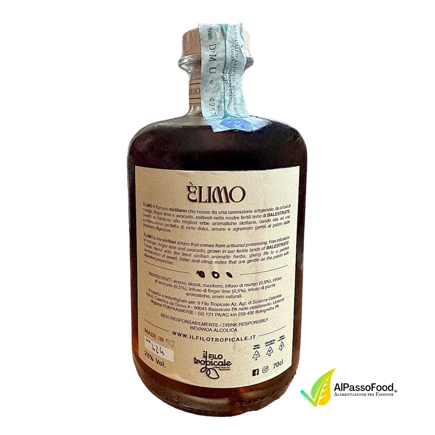 Amaro Tropicale Siciliano Èlimo - immagine 3