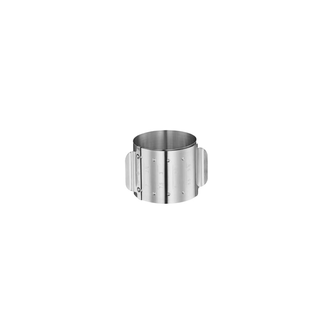 Anello Tondo Impiattare Regolabile – cm 9-8,5-8-7,5-7×5,5H acciaio inox - immagine 3