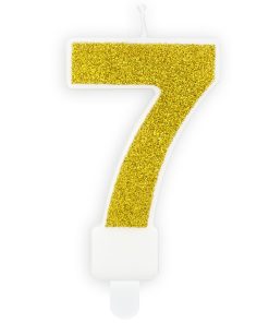 Candela Dorata di Compleanno & Anniversario – Numero 7
