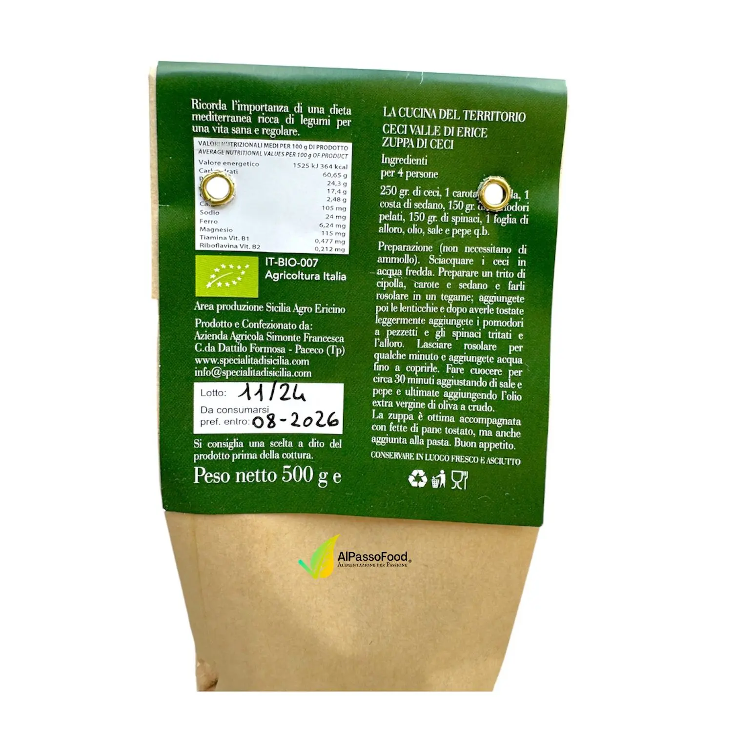 Ceci della Valle di Erice Biologici 500g - immagine 4