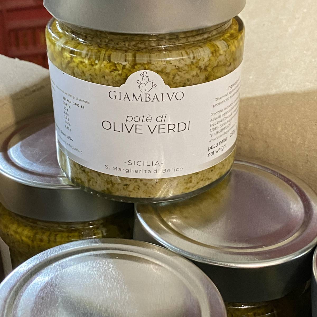 Patè di olive verdi siciliane gr.190