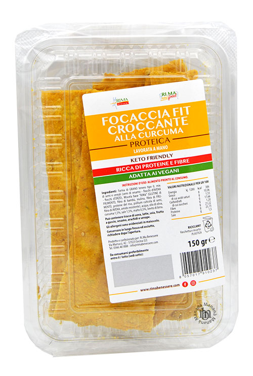 RiMa Focaccia Fit Croccante alla Curcuma 150 g.