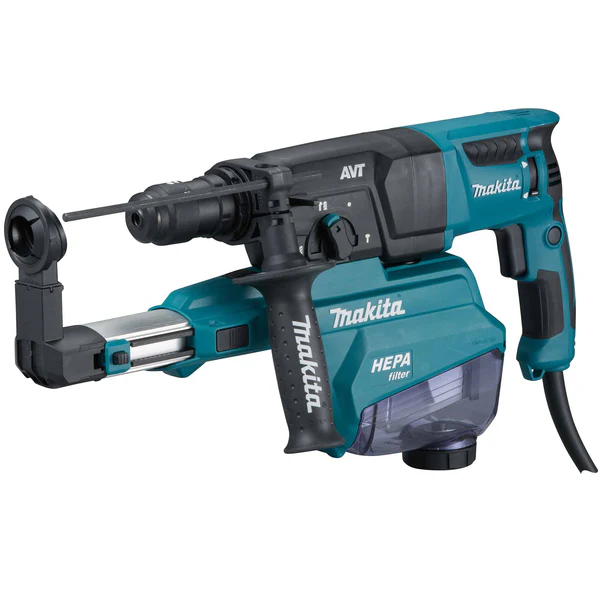 Makita TASSELLATORE/SCALPELLATORE SDS-PLUS 3 FUNZ. mod. HR2651TJ CON ASPIRAZIONE - immagine 2