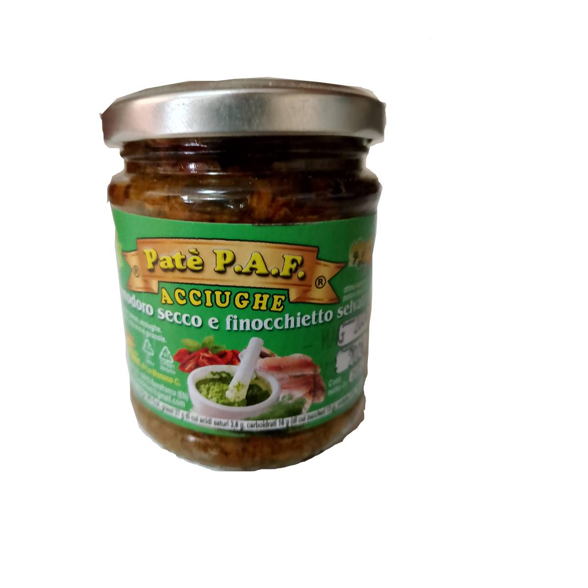 Crema spalmabile acciughe pomodoro secco e finocchietto selvatico