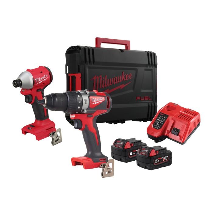 Milwaukee M18 BLCPP2A-402C KIT TRAPANO A PERCUSSIONE AVVITATORE A IMPULSI 18V 4.0AH BATTERIE CARICATORE VALIGIA