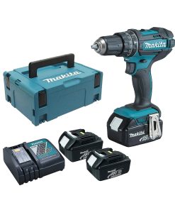 Makita TRAPANO AVVITATORE A PERCUSSIONE 18V 3 BATTERIE mod. DHP482RF3J