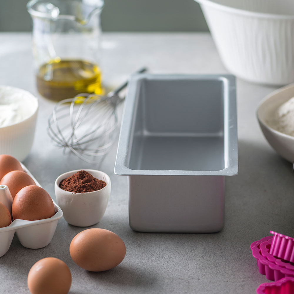 Stampo Rettangolare Plum Cake bordi dritti Decora – cm 25,4×10,2×7,5H