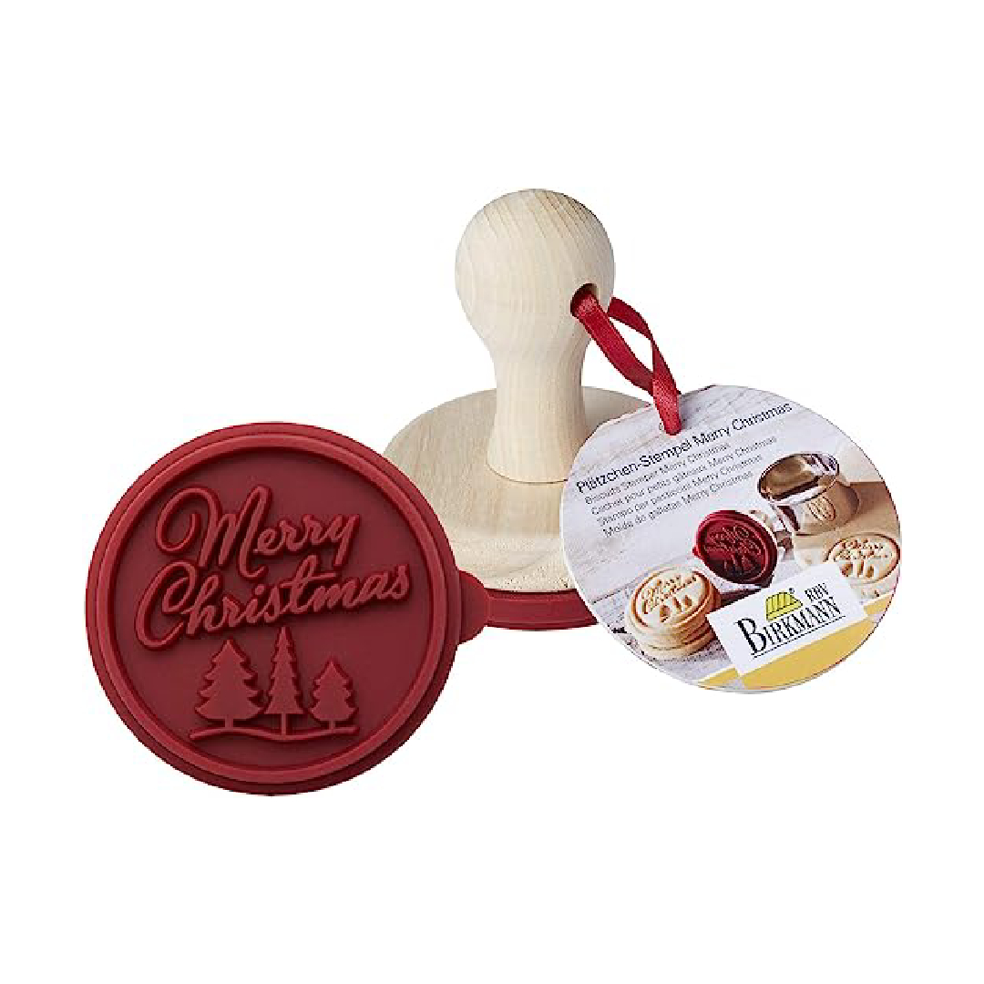 TIMBRO per BISCOTTI in legno & silicone “Merry Christmas” – Birkmann - immagine 2